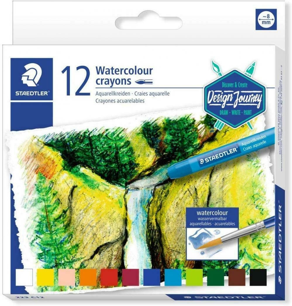Staedtler 223 C12 Karat Artists Aquarell Watercolor Crayons Set of 12 –  ATALONDON