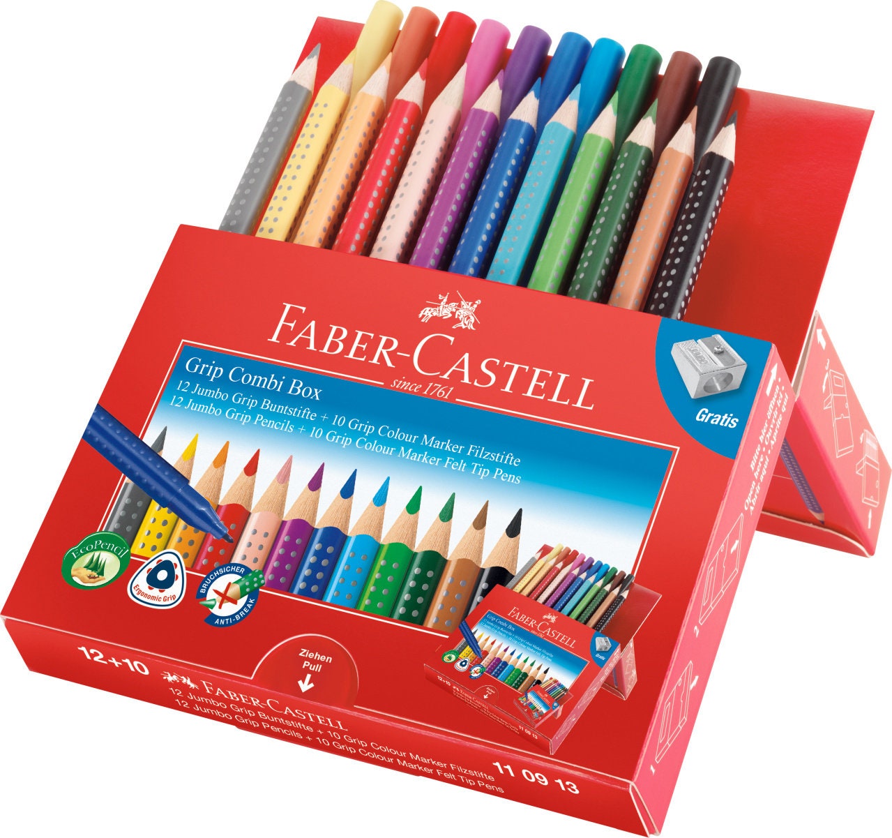 Faber-Castell Playing & Learning Grip Combi Box with 12 Jumbo Grip + 1 –  ATALONDON