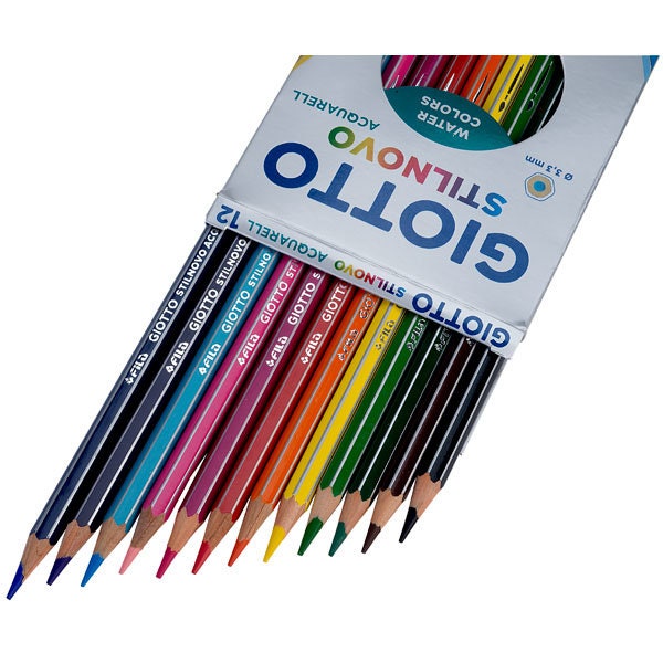 Giotto Stilnovo Acquarell Watercolour Pencils - Pack of 12 Quality