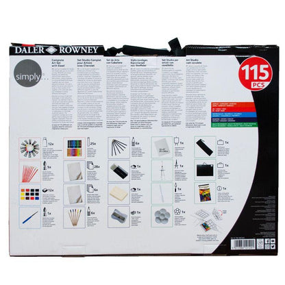 Daler Rowney Simply Complete Art Set with Easel 96pc I Art Gifts I
