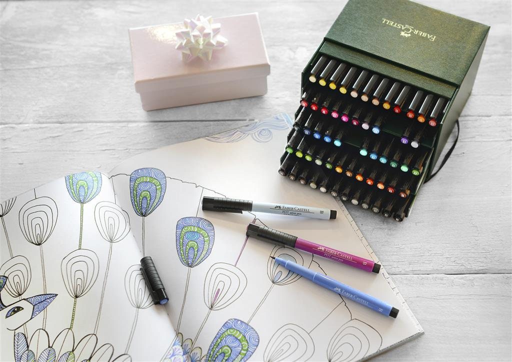 Faber Castell : Pitt Artists Brush Pen Gift Box : Set of 48 Assorted Colors