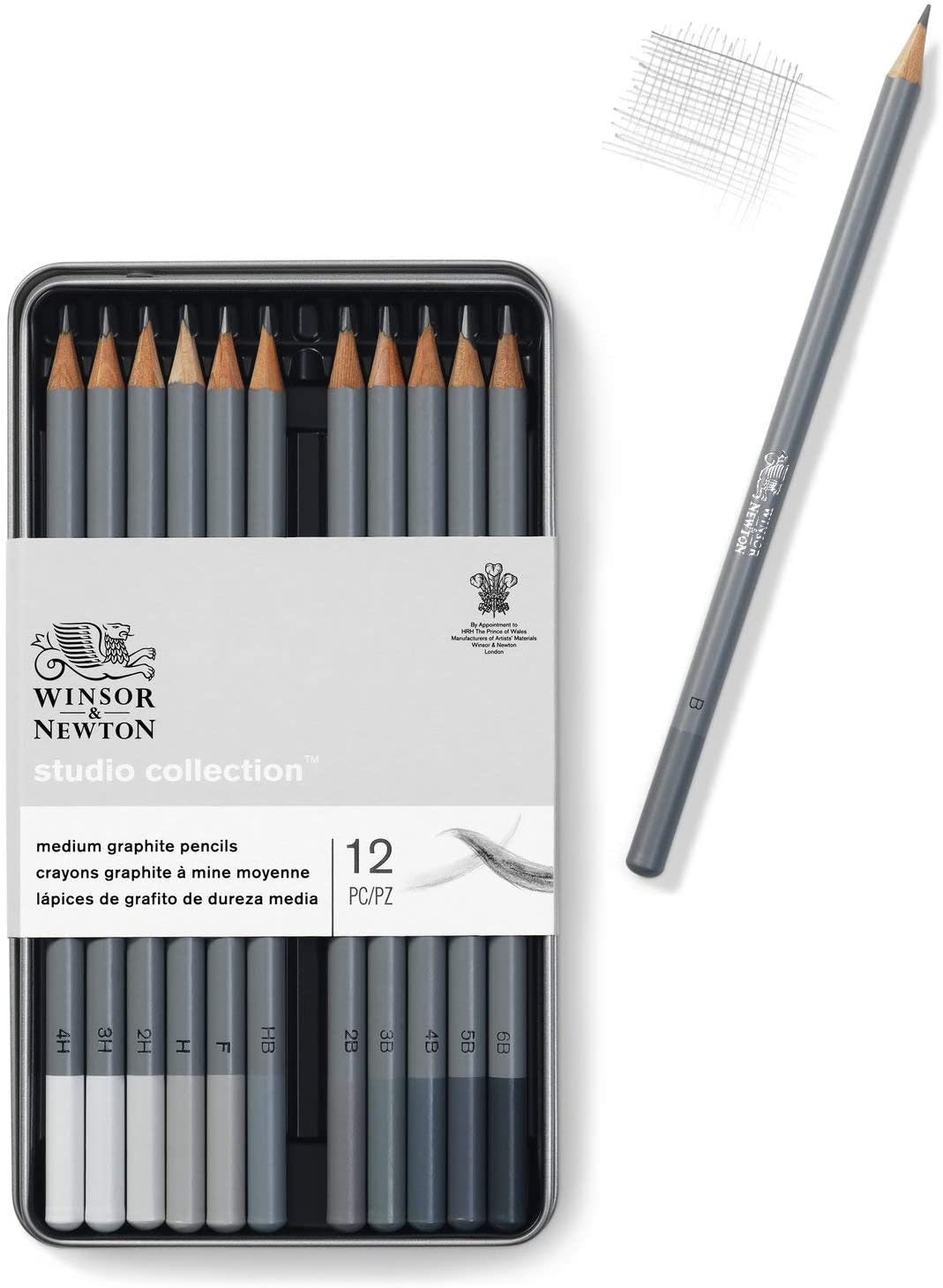 Winsor & Newton Studio Collection Graphite Pencil Set of 12 Medium