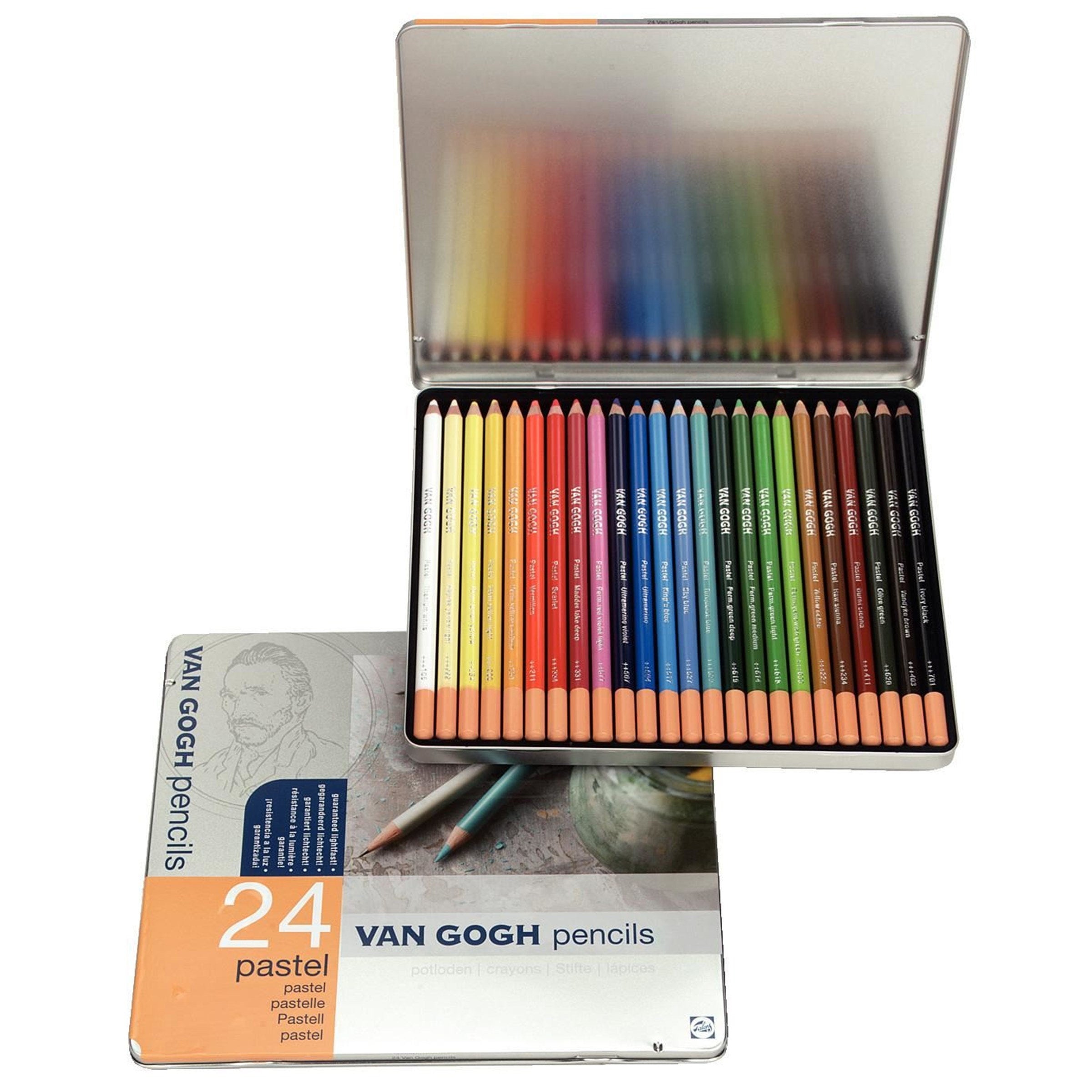 Van Gogh Pastel pencil set of 24 Intense soft pastel colours 97750024 –  ATALONDON